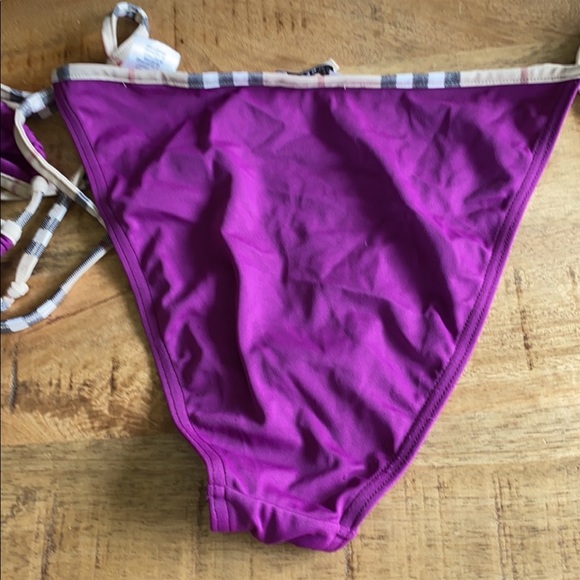 Burberry Y2K Purple Burberry Swim Bikini Swimsuit, Medium - Picture 4 of 12
